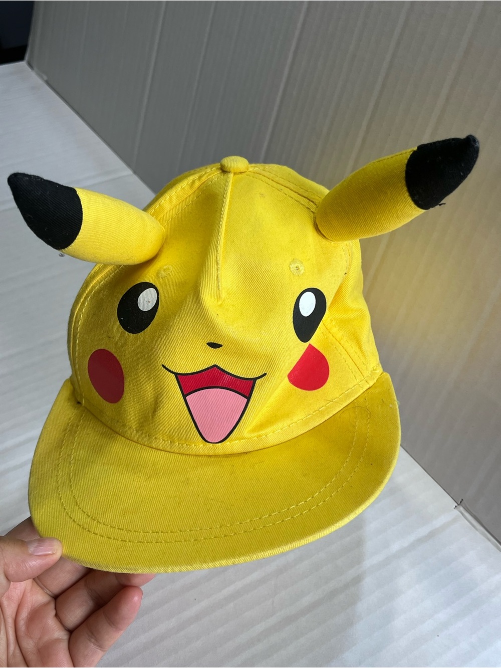 Pokémon Pikachu kids Snapback Hat 3D Ears Yellow 2016 Nintendo Pokémon